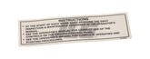 0074209 Decal Pre-Start Instr Booms | Snorkel